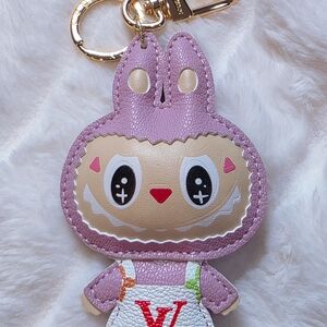 Purple Keychain with Red Accent